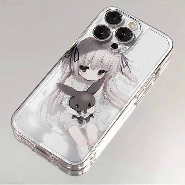 Transparente Schutzhülle mit Anime Yosuga no Sora Kasugano Sora Motiv für dein iPhone 11 12 13 14 15 16 17 Pro Max und weitere Modelle - Bild 1