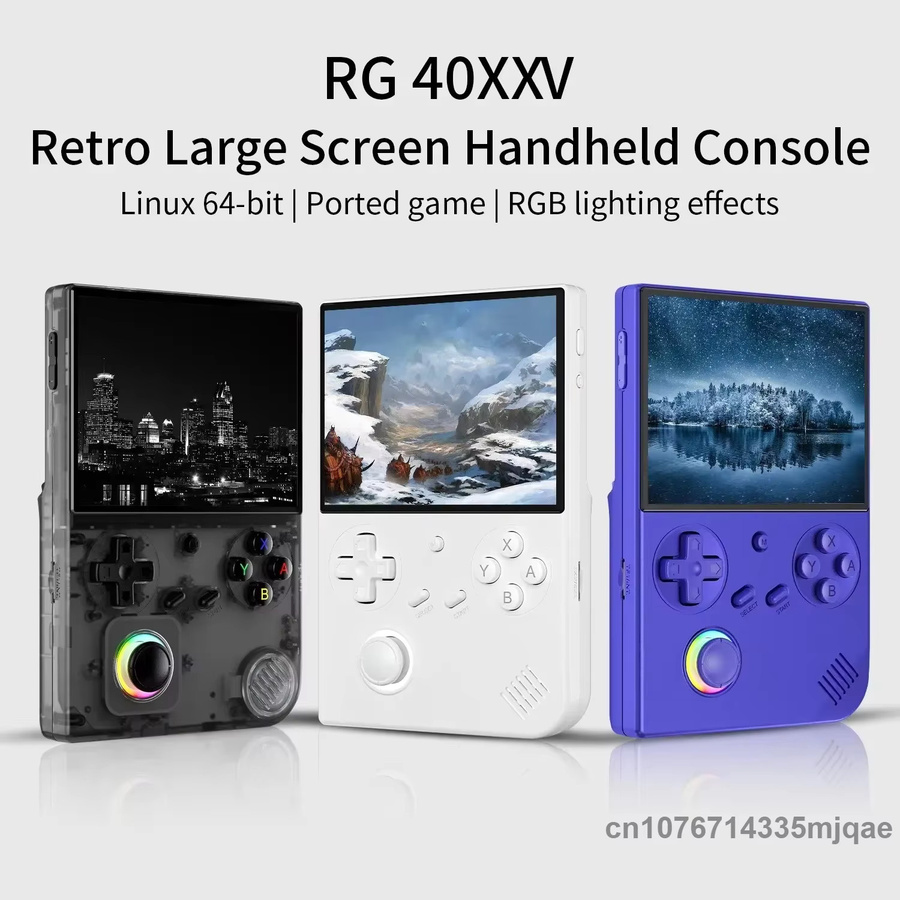 ANBERNIC RG 40XXV Retro-Handheld-Spielkonsole in Weiß mit 4,0 Zoll IPS-Bildschirm, 256 GB Speicher und RGB-Beleuchtung - Bild 3