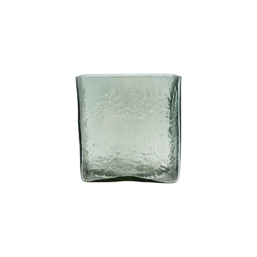 House Doctor Vase Square in Hellblau aus Glas, Höhe: 18 cm - Bild 1