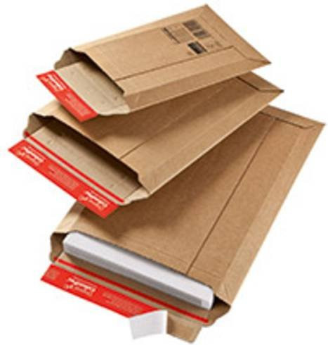 ColomPac Rigid Plus Versandtasche aus Wellpappe, braun, haftklebend, B: 34,0 cm, H: 50,0 cm, T: 5,0 cm - Bild 1