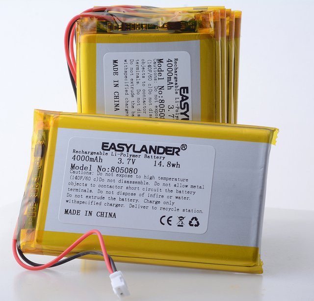 Easylander Wiederaufladbarer Polymer Lithium LiPo Akku 3,7V 4000mAh 14,8Wh Gelb für GPS und Tablets - Bild 1