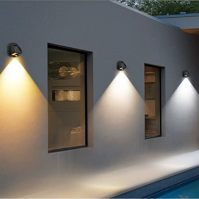 VENUSWING Solar-Wandleuchten für Außenbereich mit RGB-LED, Wasserdicht IP65, Schwarz/Mehrfarbig - Bild 5