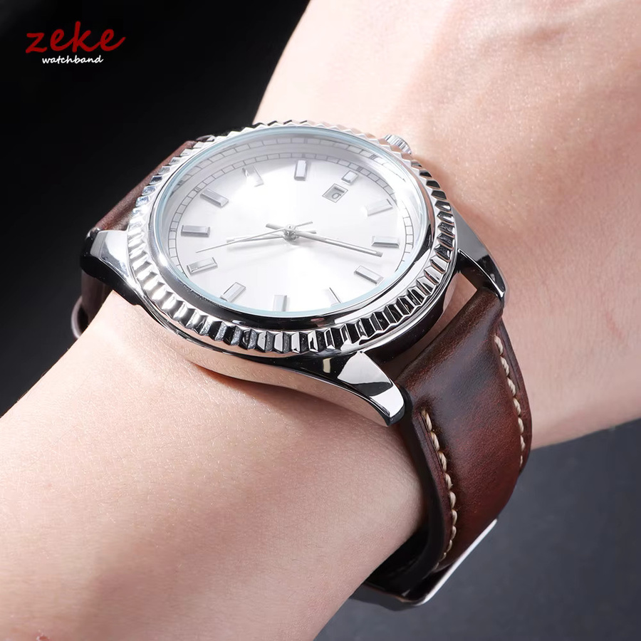 crazyband Uhrenarmband Ölwachsleder, braun, Herren, Vintage - Bild 2