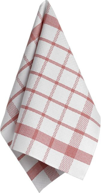 ERWIN M. Geschirrtücher Linz in Rot, 10er Pack, Waffelpique aus Baumwolle und Leinen, B: 50 cm, L: 70 cm, saugstark und fusselfrei - Bild 1