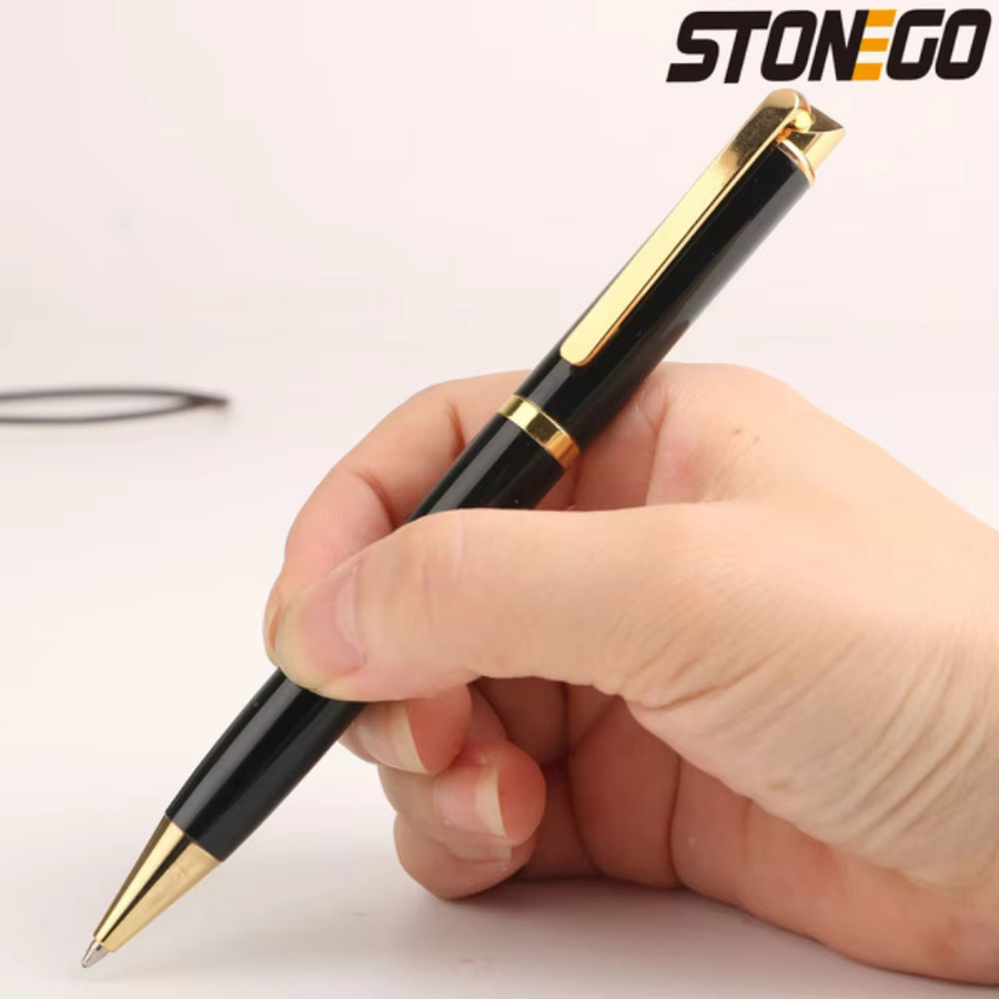 STONEGO Metall-Tintenroller mit 1,0 mm mittlere Spitze, nachfüllbar, Blau oder Schwarz - Bild 5