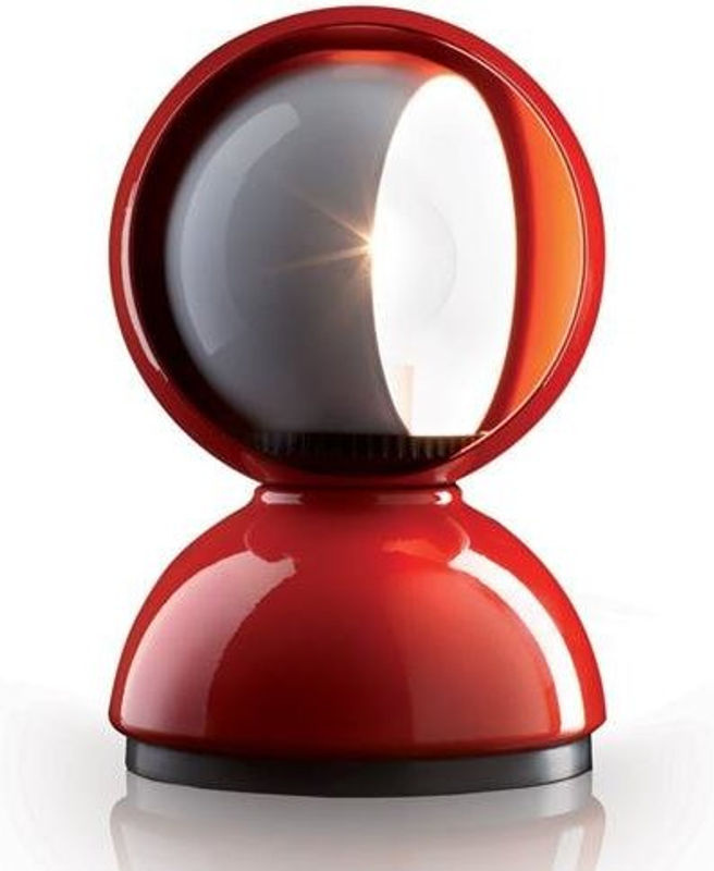 Artemide Eclisse Tischleuchte aus lackiertem Metall in Rot - Bild 2