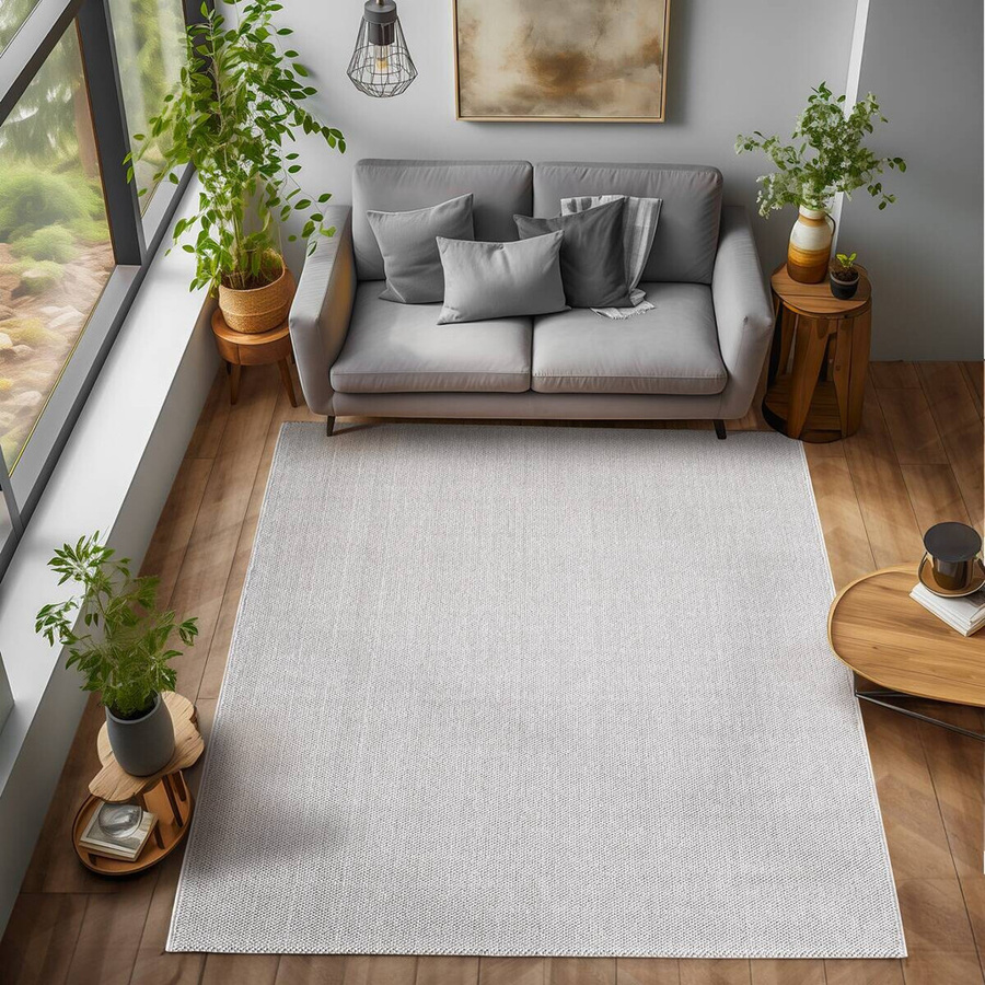 Ayyildiz Kurzflorteppich Loom Silber meliert B/L: 200 x 290 cm - Bild 3