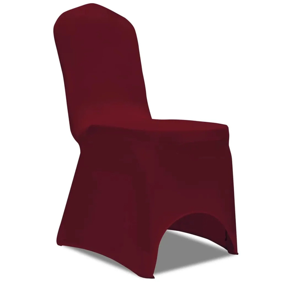 4er-Set vidaXL Stretch Stuhlbezüge für Esszimmerstühle in Bordeaux Rot aus elastischem Polyester-Elasthan-Gemisch - Bild 2