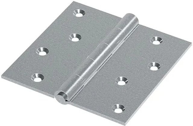 FeNau Scharnier aus verzinktem Stahl in Silber mit herausnehmbarem Zapfen, B/H/D: 10,2 x 10,2 x 0,27 cm - Bild 1