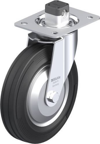 Blickle Lenkrolle LE-VE 200R-CS11-FA mit Feststeller, Farbe: Grau, Rad-Durchmesser: 20 cm, Tragfähigkeit: 205 kg - Bild 1