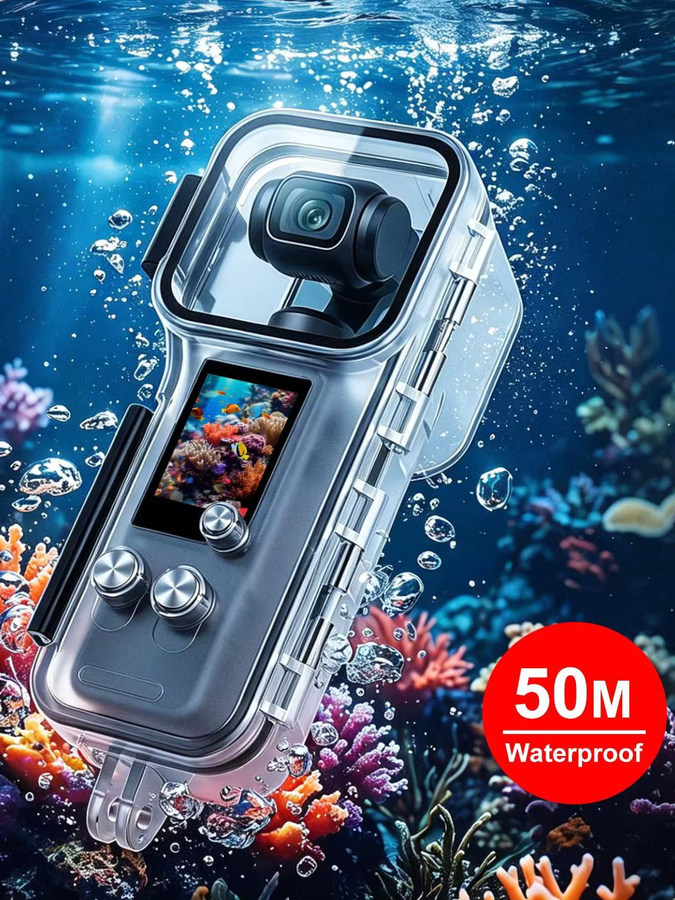 PULUZ Unterwasser-Tauchgehäuse für DJI Osmo Pocket 4 Gimbal-Kamera in Transparent - Bild 6