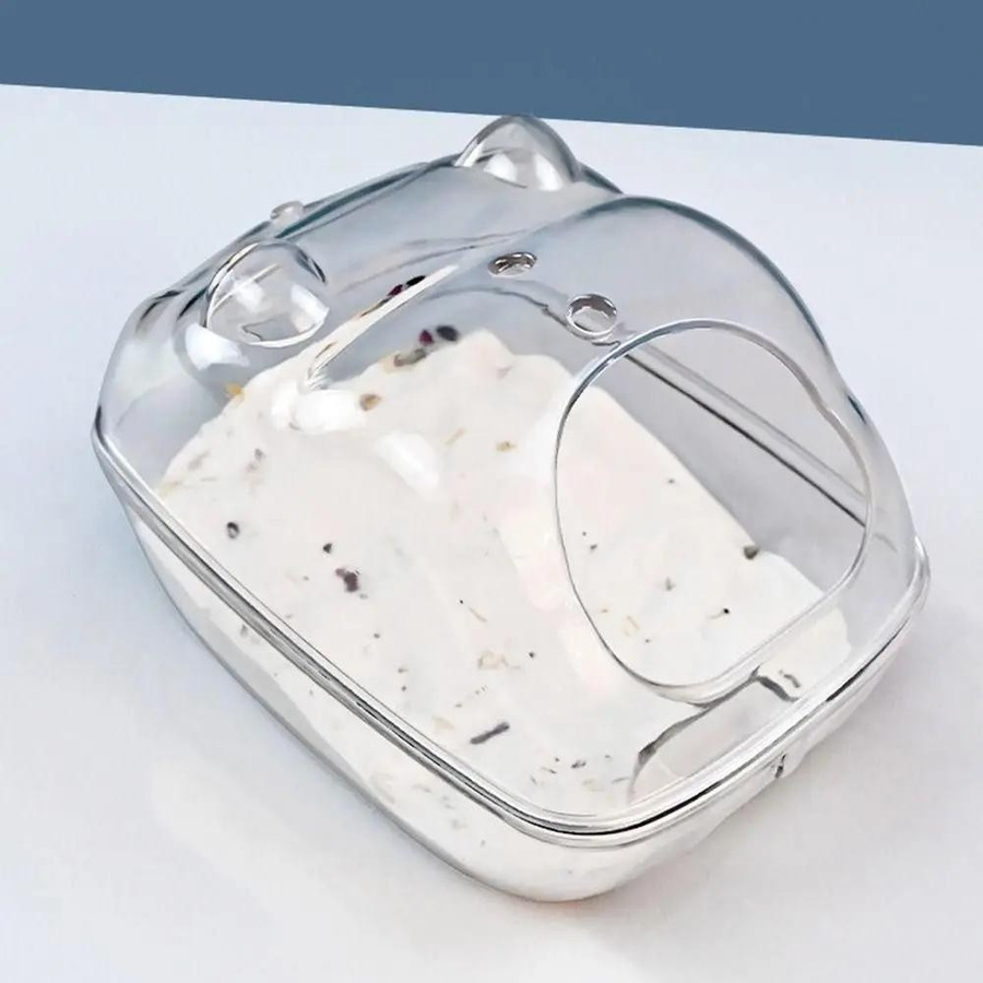 Yiran Furniture Transparente Hamster Badewanne aus Kunststoff für Sandbad und Maus Box in Transparent - Bild 3