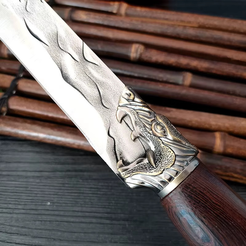 InLeung Chefmesser aus geschmiedetem Edelstahl mit Holzgriff, 17,78 cm, Silber - Bild 5
