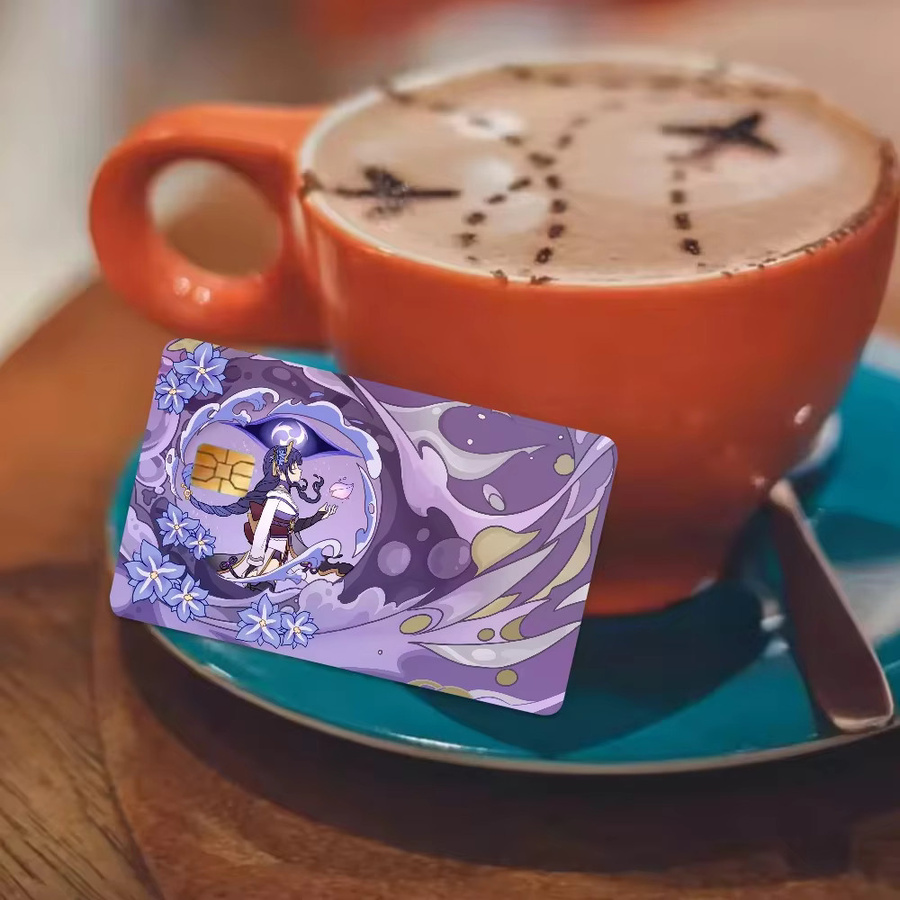Genshin Impact, Anime-Bank-Kreditkarten, Buspass-Aufkleber, wasserfeste Aufkleber - Bild 5