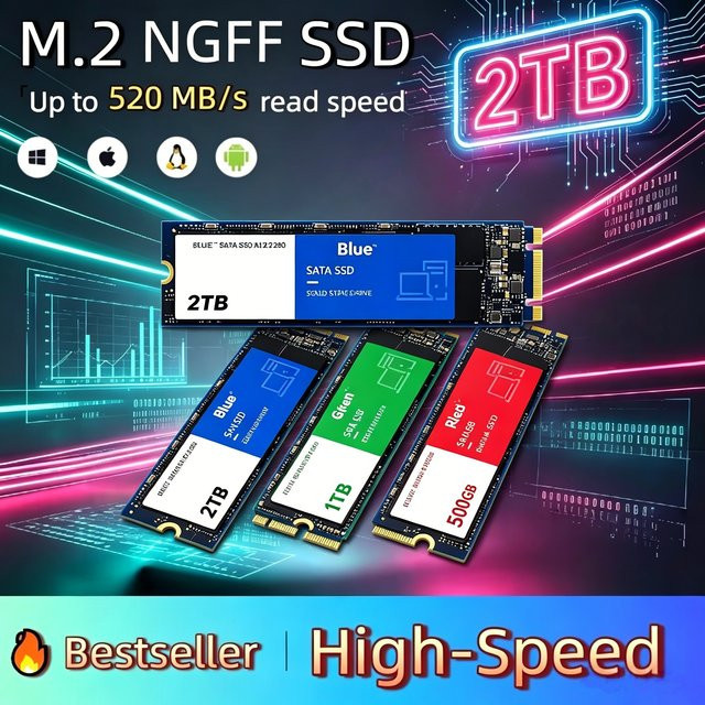 Lenovo M.2 NGFF Externe SSD mit 1 TB Kapazität und USB 3.2 Typ C Anschluss in Grün - Bild 1