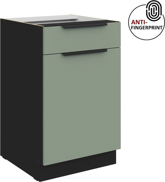 Küchenunterschrank ARIA in Aquamarin matt mit Anti-Fingerprint-Beschichtung, Breite: 50 cm - Bild 1