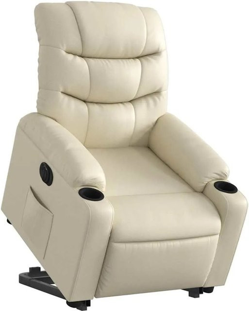 vidaXL Elektrischer Relaxsessel mit Aufstehhilfe in Beige aus Kunstleder - Bild 1