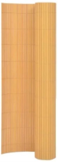 vidaXL Gartenzaun doppelseitig aus PVC in Gelb, Höhe: 90 cm, Breite: 400 cm - Bild 1