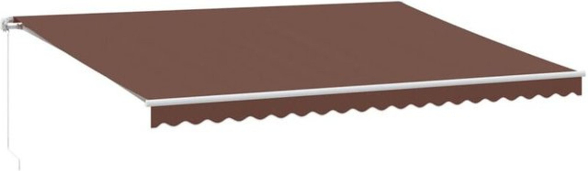 Manuelle Markise mit LED von vidaxl in Braun, B: 500 cm, A: 350 cm - Bild 1