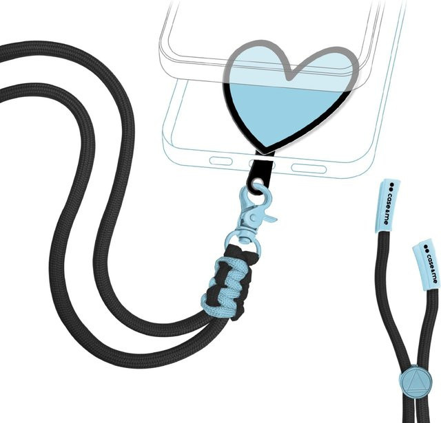 SBS Universal-Smartphone-Halsband in Herzform, Hellblau - Bild 1