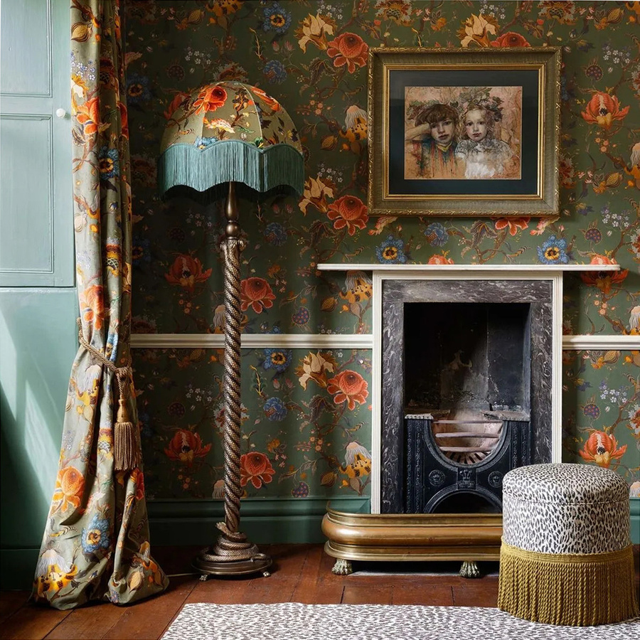 House of Hackney Tapete Artemis Floral Botanical in Moosgrün, Vlies, 5,4 m² - Bild 1