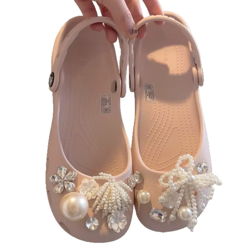 SMATLELF Schuh-Charms Set, Kristall-Perlen-Blumen, Damen - Bild 2