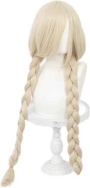 Azur Lane Cosplay-Perücke, blond, lang, Doppelzopf, synthetisch, Damen - Bild 1