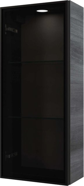 Pelipal Vitrinen-Wandschrank Quantum 05 in Graphit mit Rauchglas und LED-Beleuchtung, Breite: 30 cm - Bild 1