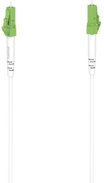Hama Glasfaser-Netzwerkkabel mit LC/APC-Stecker in Weiß, 10 Gbit/s, Länge: 3,00 m - Bild 1