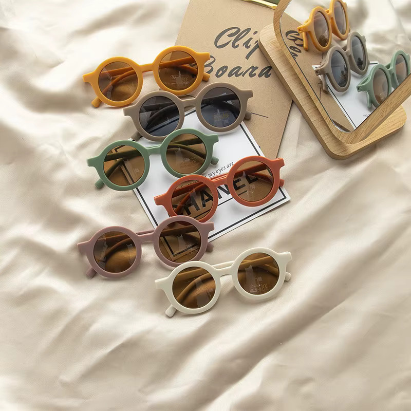 ZUXUB Kinder Sonnenbrille, Vollrand, rund, Kunststoff, Macarone matt - Bild 2
