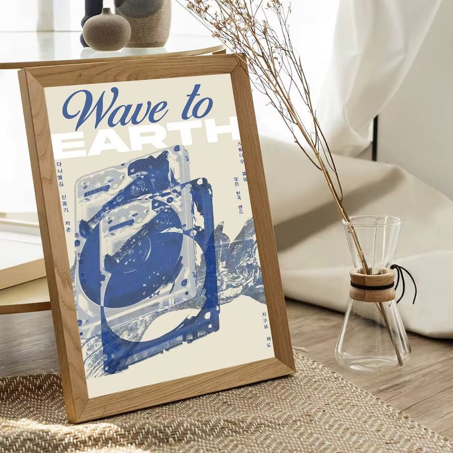 W-Wave To E-Earth Classic Jazz Band Selbstklebendes Kunstposter Whitepaper Drucke zur Heimdekoration - Bild 5