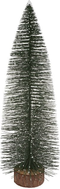 VBS Künstlicher Tannenbaum in Grün mit Rindenfuß aus Rindenholz für Tischdekoration, Höhe: 62 cm, Breite: 20 cm - Bild 1