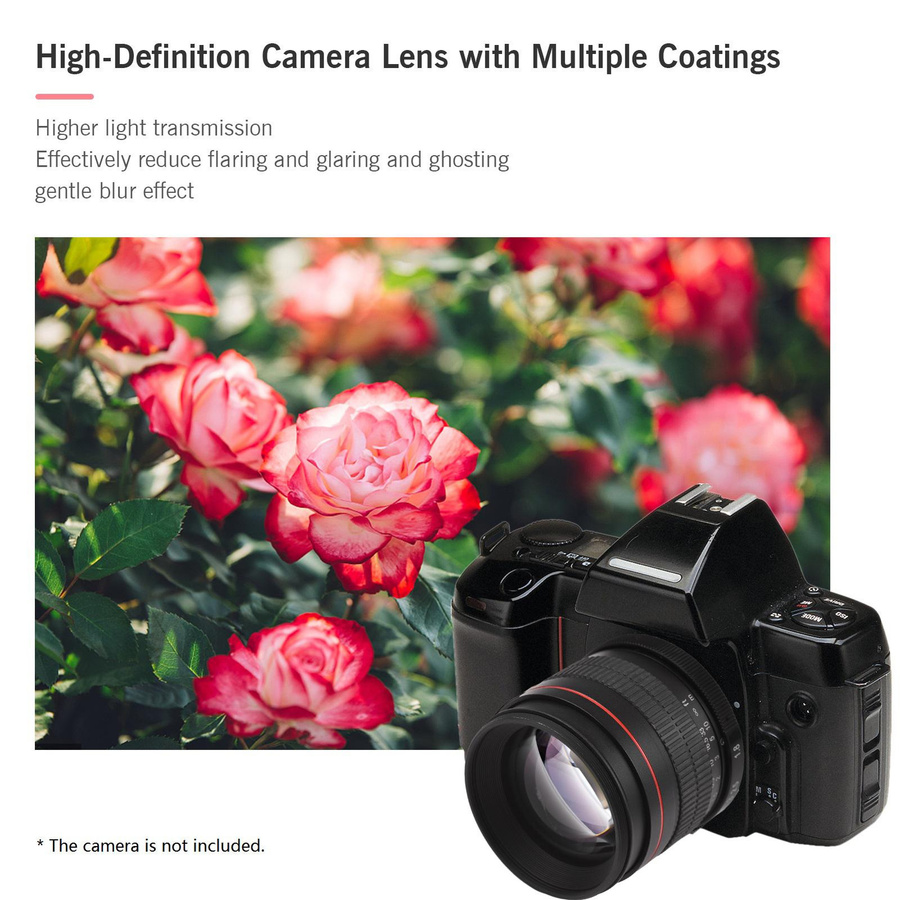 Andoer 85mm Kameraobjektiv mit manuellem Fokus, F1,8 Blende, EF-Mount für Canon, Schwarz - Bild 5