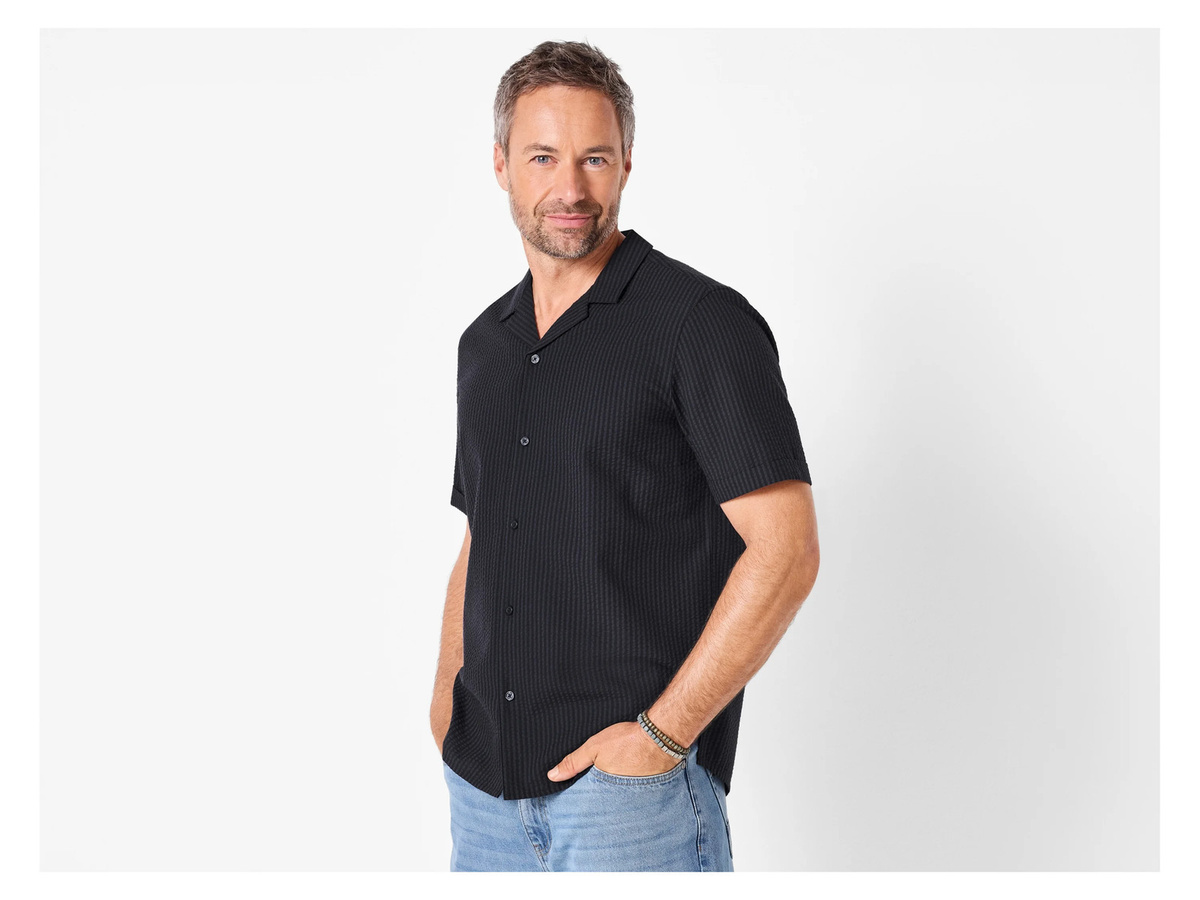 ESMARA Seersucker-Freizeithemd, Navy, Herren, XL - Bild 2