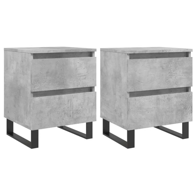 Vidaxl Nachttische im Industrial Design, 2er Set, Grau, B/T/H: 40 x 35 x 50 cm - Bild 3