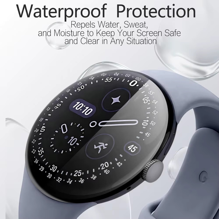 Google Pixel Watch 4 Displayschutz Set aus PMMA-Verbundfolie, transparent, 5er Pack oder 1 Stück, kratzfest - Bild 4