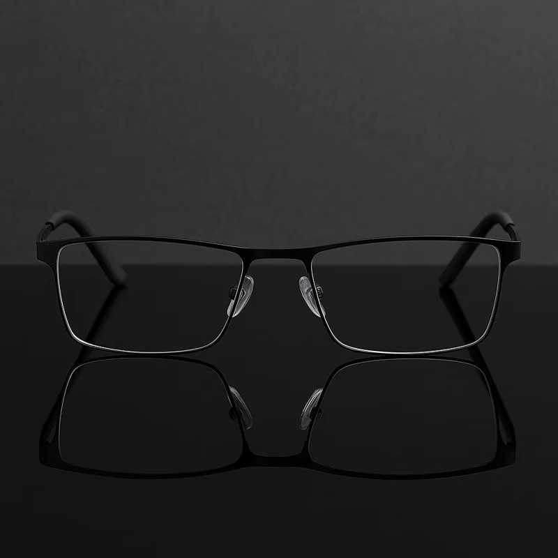 Business Lesebrille, Metall, quadratisch, Vollrand, Unisex, schwarz - Bild 1
