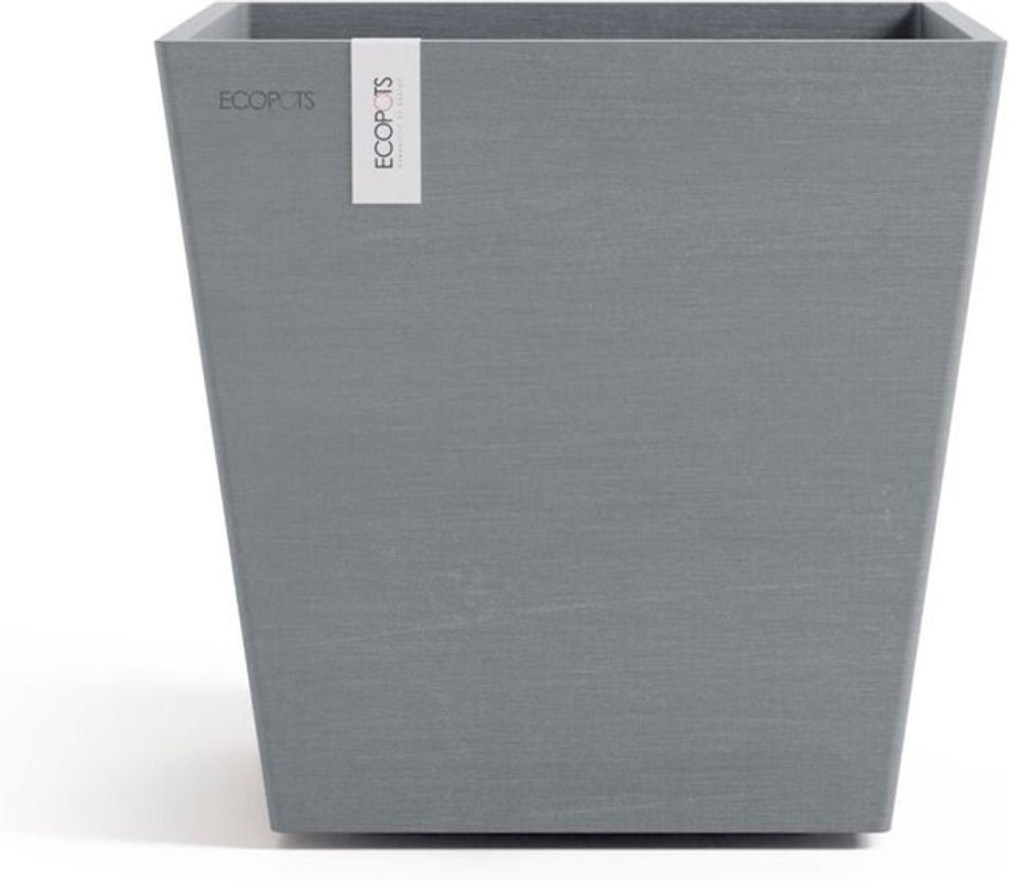 Ecopots Rotterdam 25 Blumentopf mit Wasserreservoir aus Kunststoff in Grau Taupe Meliert B: 25 cm, T: 25 cm, H: 24,6 cm für Innen- und Außenbereich - Bild 1