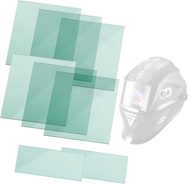 STAHLWERK Vorsatzscheiben 8er Set Ersatzscheiben für Schweißhelm ST 550 L transparent - Bild 1