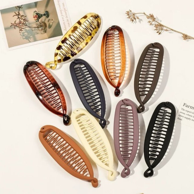 Multicolor Bananen-Haarspange, Haarkamm für Damen, dickes und feines Haar - Bild 1