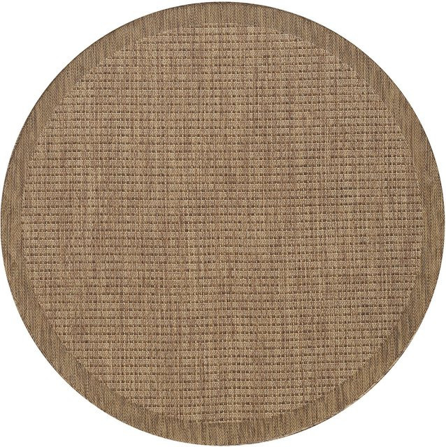 Kadima Design Outdoorteppich DAFNE, rund, Braun, Durchmesser: 160 cm - Bild 1