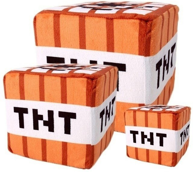 YUZHINUO Minecraft TNT Plüschkissen-Würfel-Bomben-Spielzeug, Schlüsselanhänger, Plüsch / Textil - Bild 1