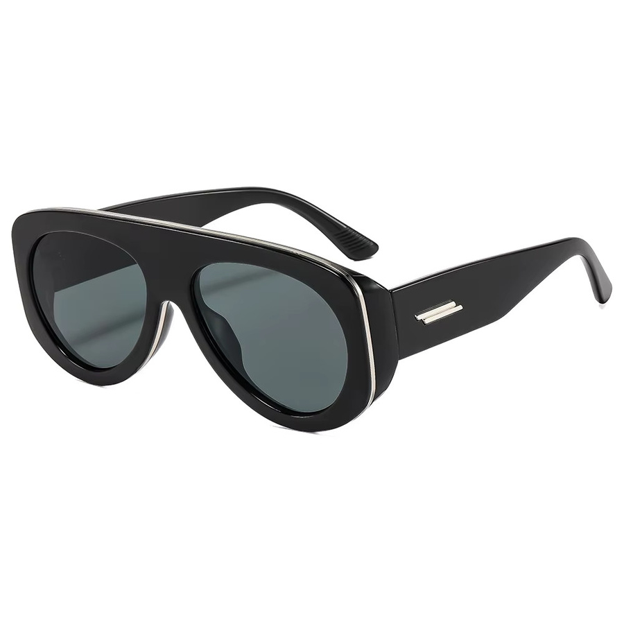 Aviator Sonnenbrille, Unisex, Vollrand, Plastic, Black - Bild 3