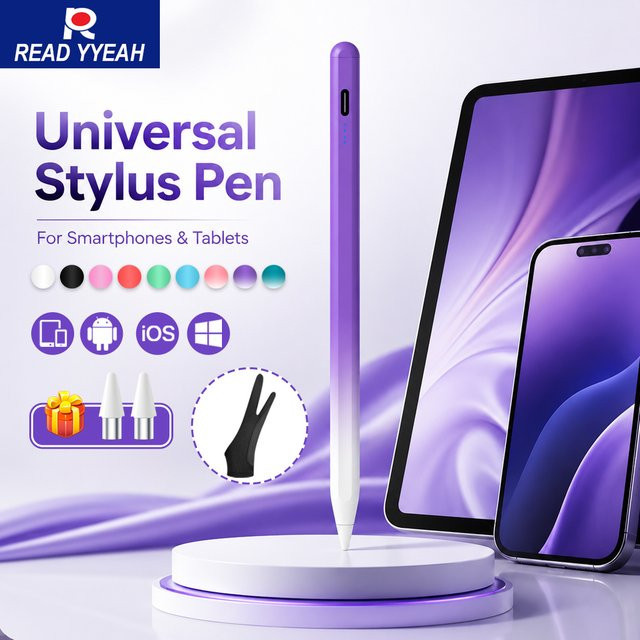 Universeller Stylus-Stift mit magnetischer Adsorption für Android, iOS und Windows, kompatibel mit Xiaomi, Huawei und Samsung Tablets und Smartphones - Bild 1