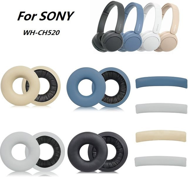 Sony Ersatz-Ohrpolster und Stirnbandkissen für WH-CH520 Kopfhörer in Blau - Bild 1