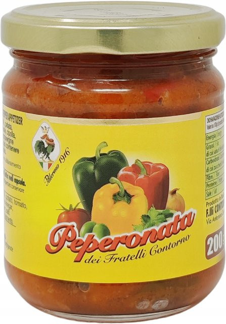 F.lli Contorno Peperonata di Contorno Paprikapüree Pastasoße 200 g - Bild 1