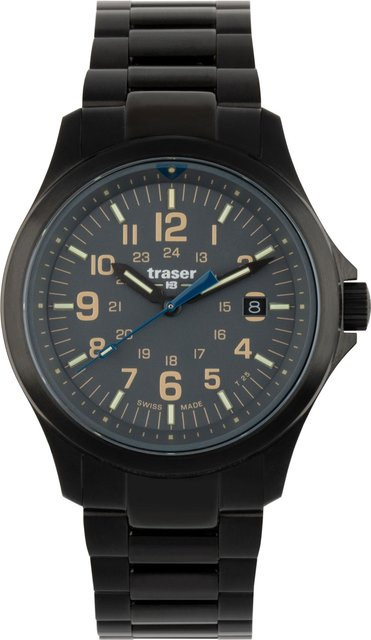 Traser Herrenuhr, Quarz, Edelstahl, Grau, 42 mm, 10 ATM - Bild 1