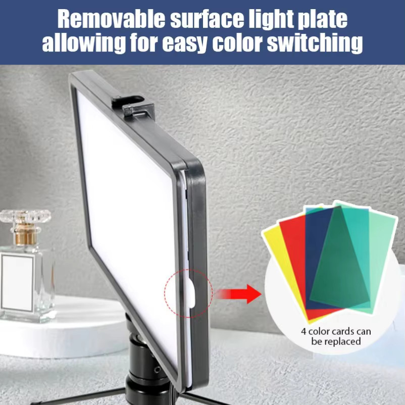 Mcoplus LED Fotostudio Video-Fülllicht Panel mit RGB-Filtern für Live-Streaming und YouTube, Schwarz, Multicolour - Bild 4