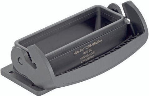 Harting Anbaugehäuse ohne Halterahmen in Schwarz und Grau aus Kunststoff, Artikelnummer 19430240330 - Bild 1