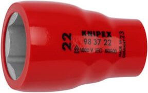 Knipex Steckschlüsseleinsatz für Sechskantschrauben mit 3/8 Zoll Innenvierkant, 49 mm - Bild 1